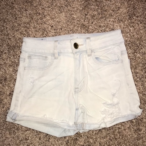 VERY light blue distressed shorts - Picture 2 of 2